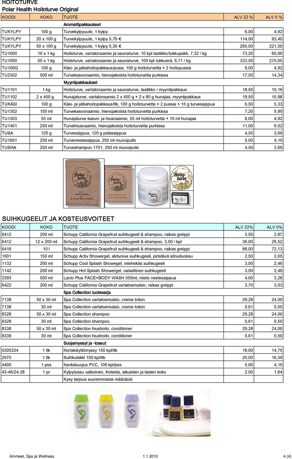 7,32 / kg 73,20 60,00 TU1000 50 x 1 kg Hoitoturve, vartalonaamio ja saunaturve, 100 kpl tukkuerä, 6,71 / kg 333,50 275,00 TU100G 100 g Käsi- ja jalkahoitopakkaus/pussi, 100 g hoitoturvetta + 2