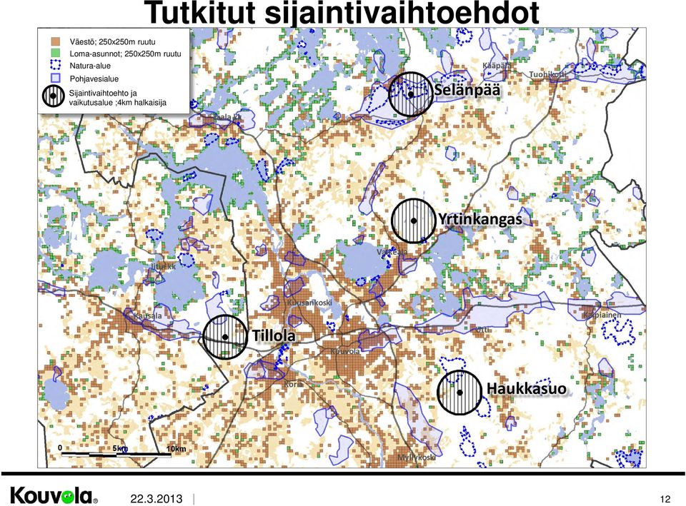 Pohjavesialue Sijaintivaihtoehto ja vaikutusalue
