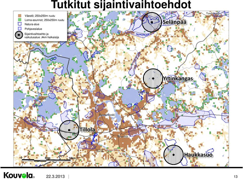 Pohjavesialue Sijaintivaihtoehto ja vaikutusalue