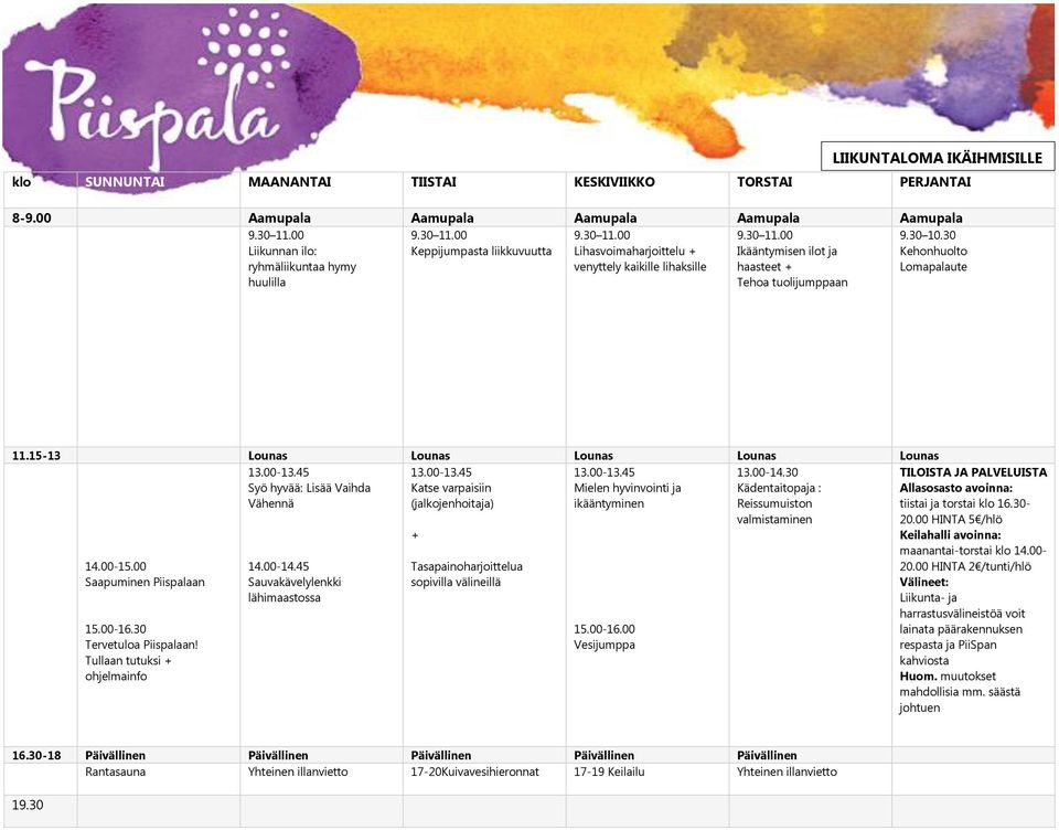 (jalkojenhoitaja) ikääntyminen Tullaan tutuksi + ohjelmainfo 14.00-14.