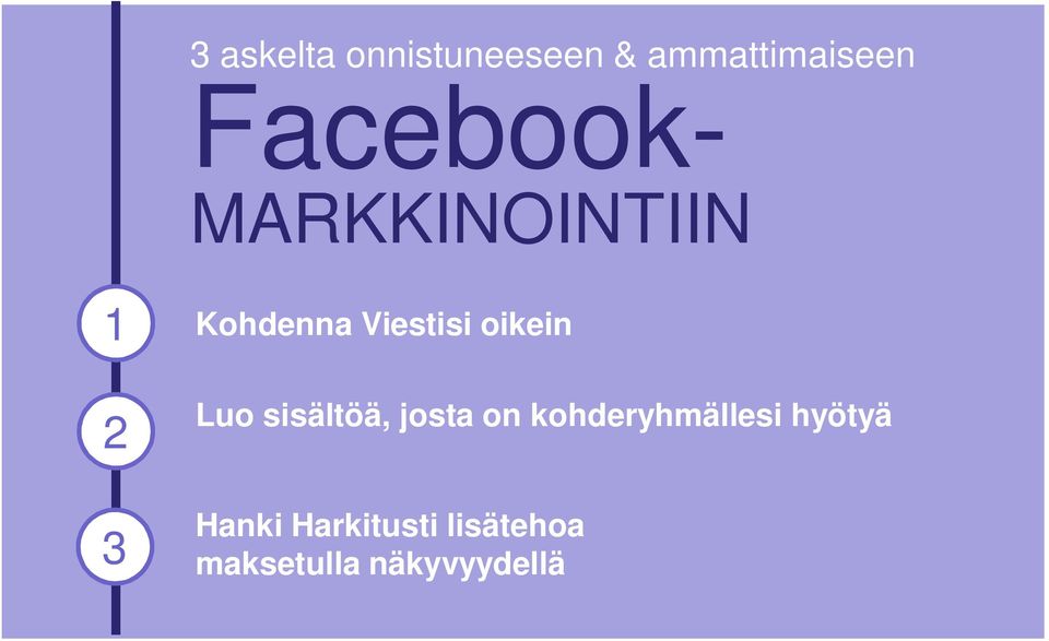 oikein Luo sisältöä, josta on kohderyhmällesi