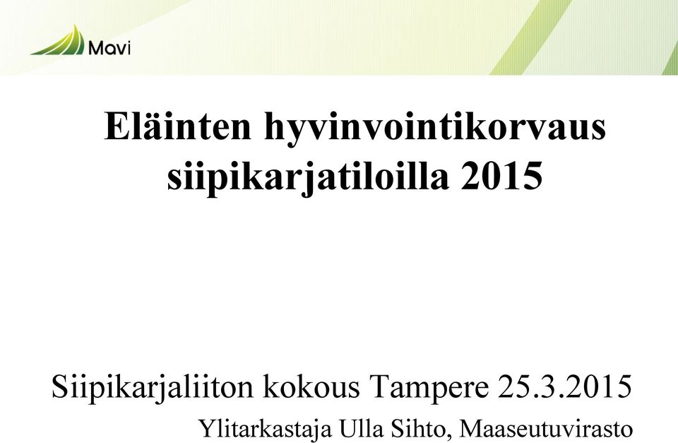 Siipikarjaliiton kokous Tampere