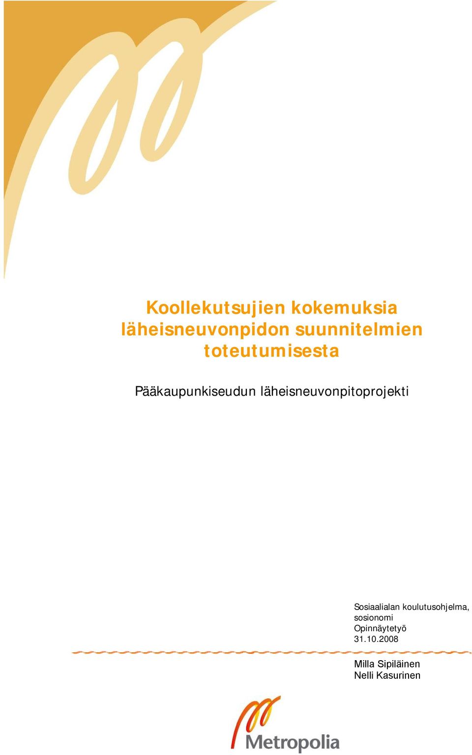 läheisneuvonpitoprojekti Sosiaalialan