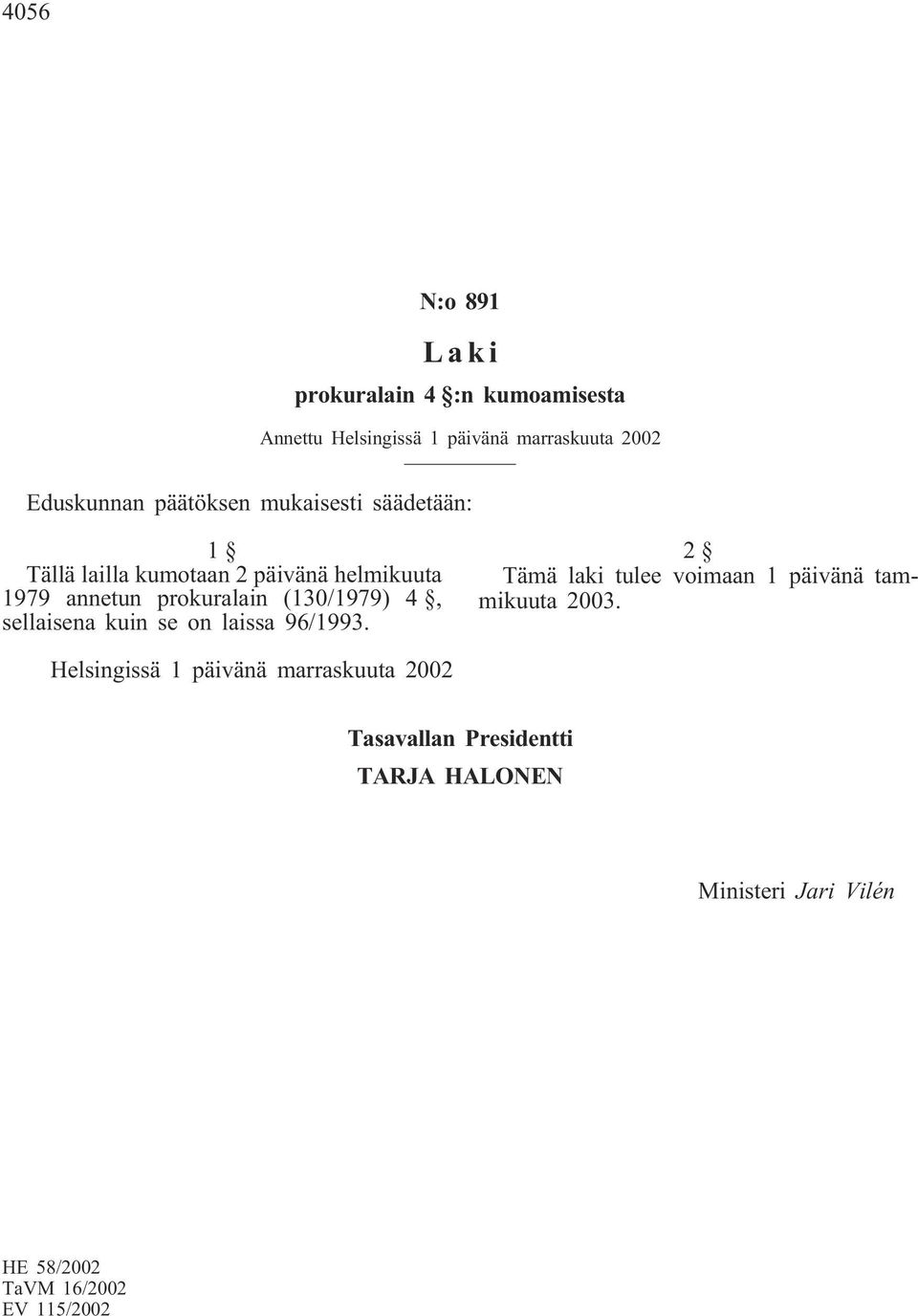 helmikuuta 1979 annetun prokuralain