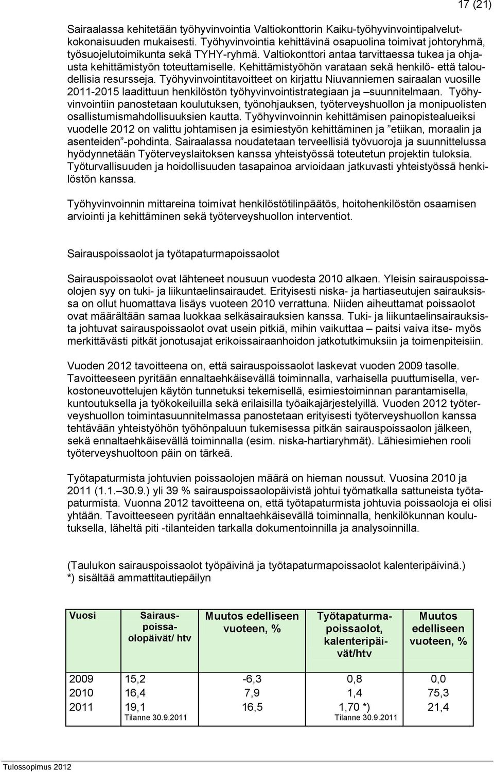 Kehittämistyöhön varataan sekä henkilö- että taloudellisia resursseja.