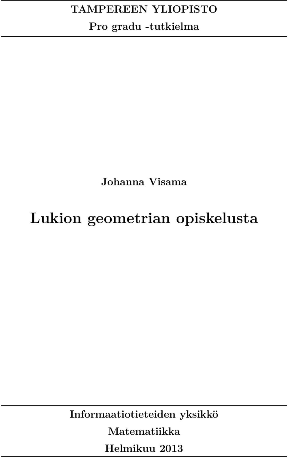 geometrian opiskelusta