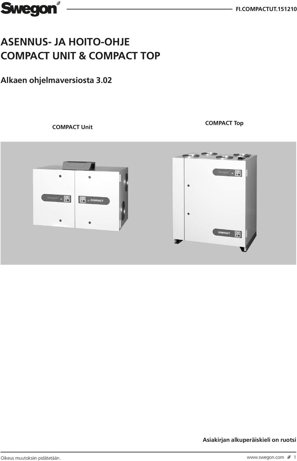 02 COMPACT Unit COMPACT Top Asiakirjan