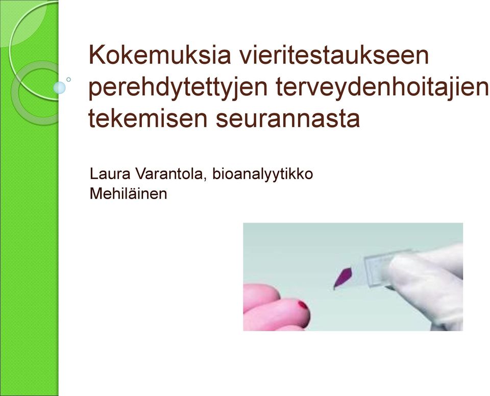terveydenhoitajien tekemisen