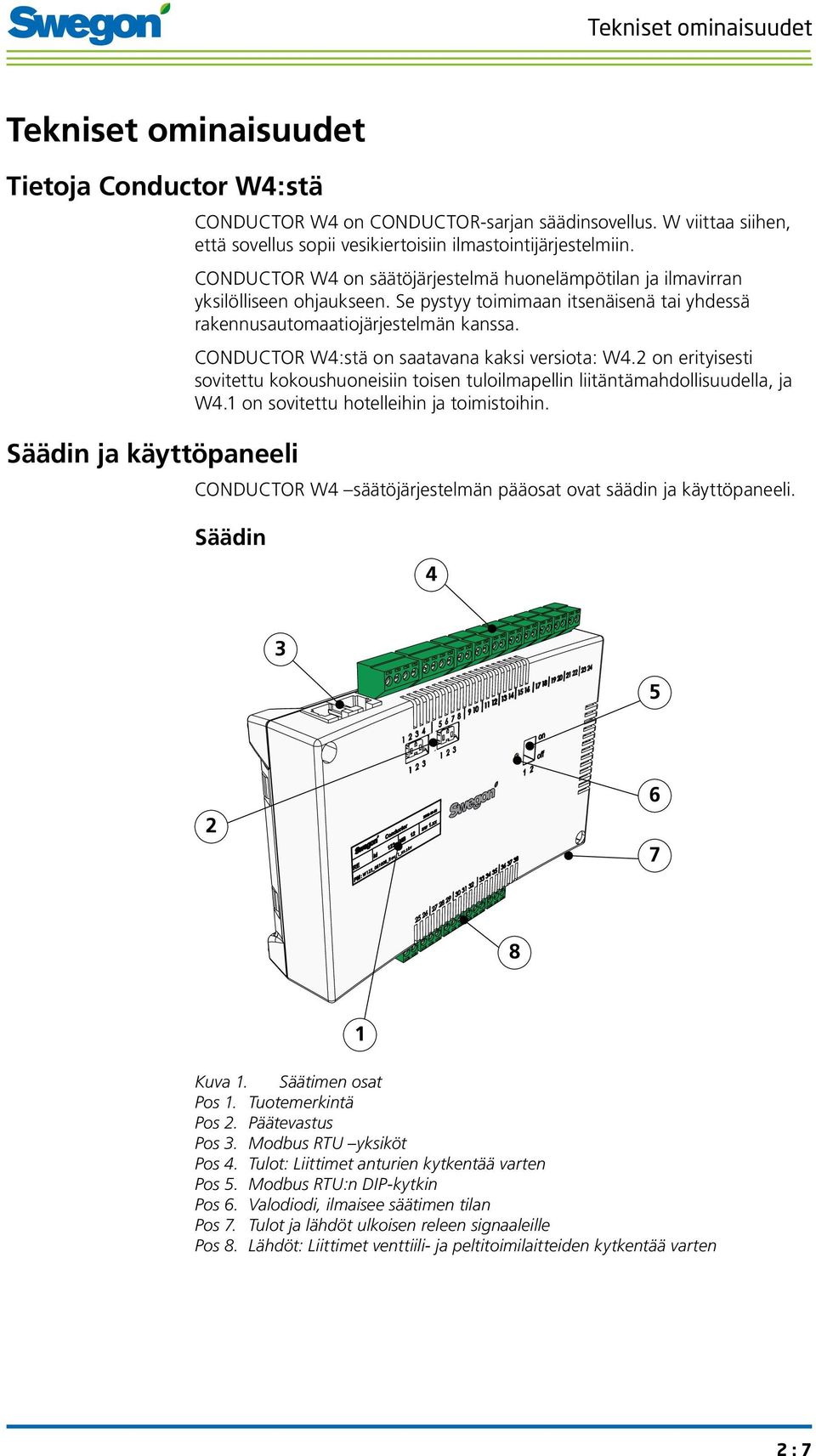 Se pystyy toimimaan itsenäisenä tai yhdessä rakennusautomaatiojärjestelmän kanssa. CONDUCTOR W4:stä on saatavana kaksi versiota: W4.