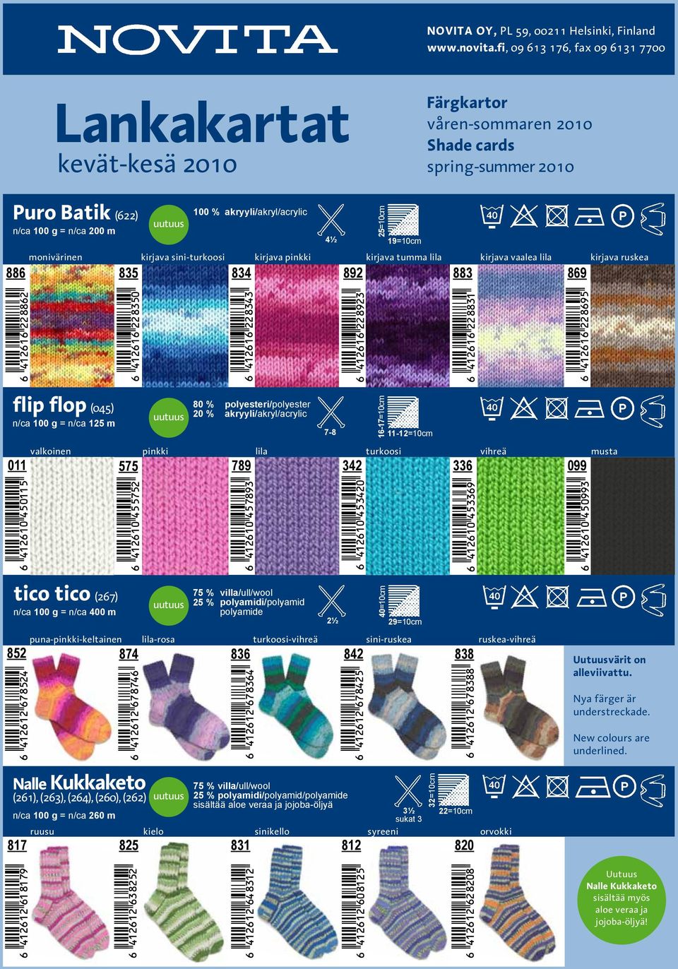 n/ca 100 g = n/ca 125 m 80 % 20 % polyesteri/polyester akryyli/akryl/acrylic 7-8 16-17=10cm 11-12=10cm valkoinen pinkki lila turkoosi vihreä musta 011 575 789 342 336 099 tico tico (267) n/ca 100 g =