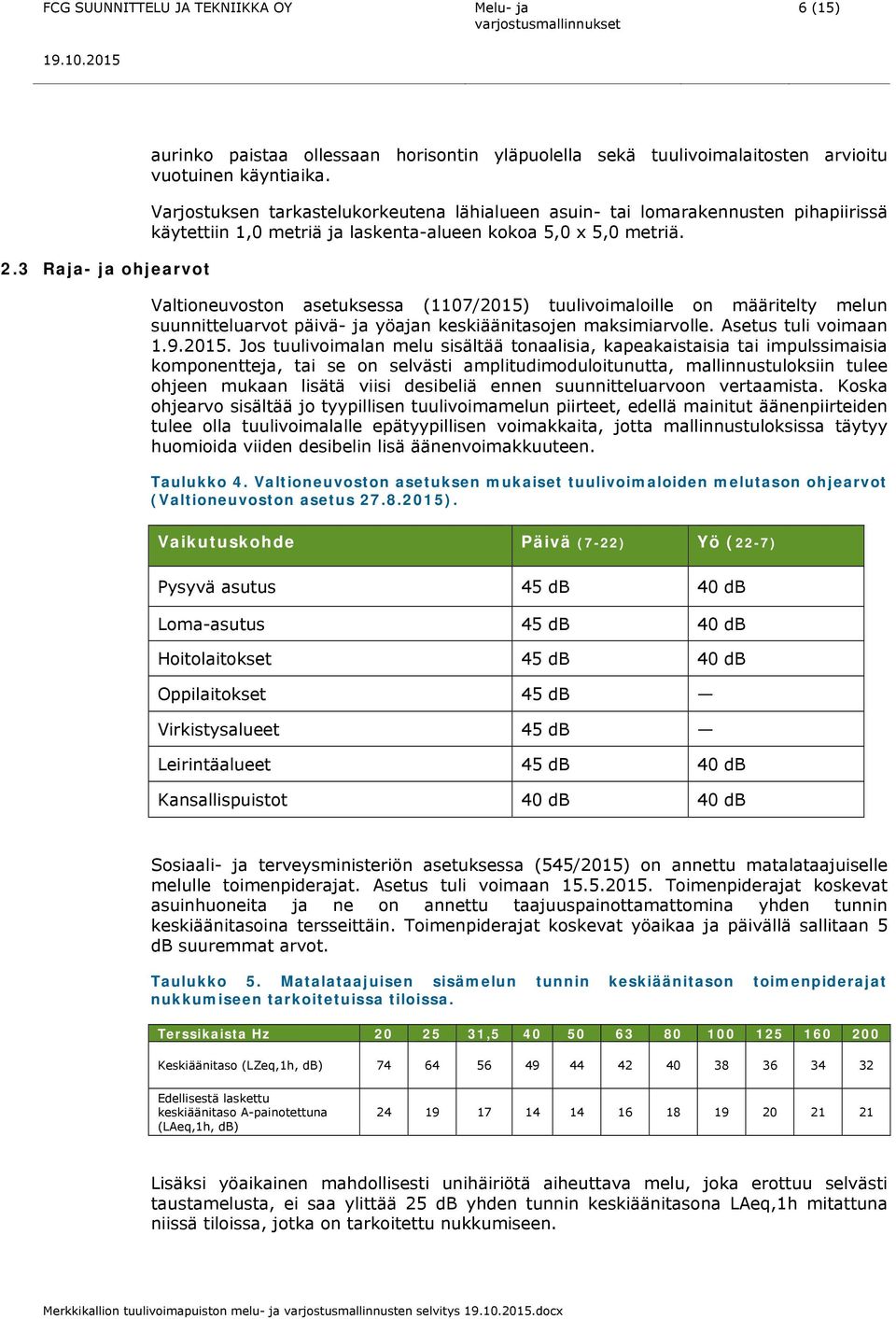 Varjostuksen tarkastelukorkeutena lähialueen asuin- tai lomarakennusten pihapiirissä käytettiin 1,0 metriä ja laskenta-alueen kokoa 5,0 x 5,0 metriä.