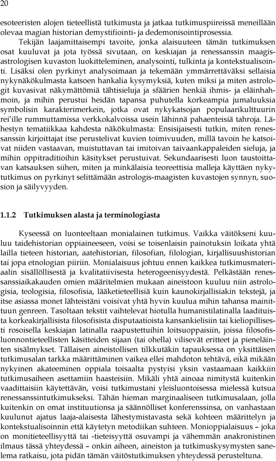 tulkinta ja kontekstualisointi.
