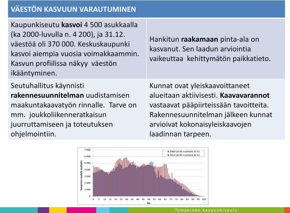 Seutuhallitus käynnisti rakennesuunnitelman uudistamisen maakuntakaavatyön rinnalle. Tarve on mm. joukkoliikenneratkaisun juurruttamiseen ja toteutuksen ohjelmointiin.