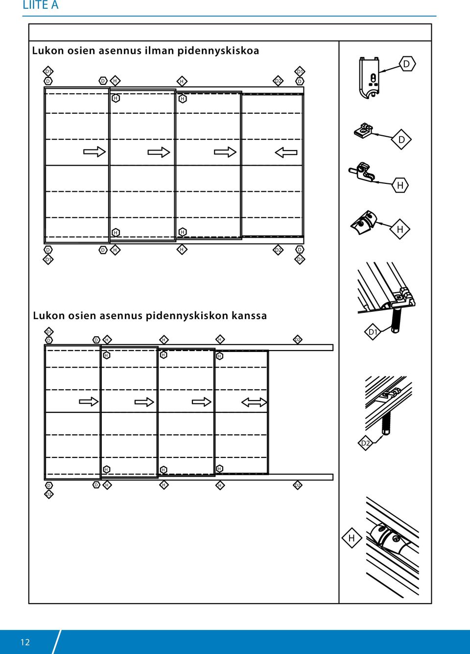 1 1 Lukon osien asennus