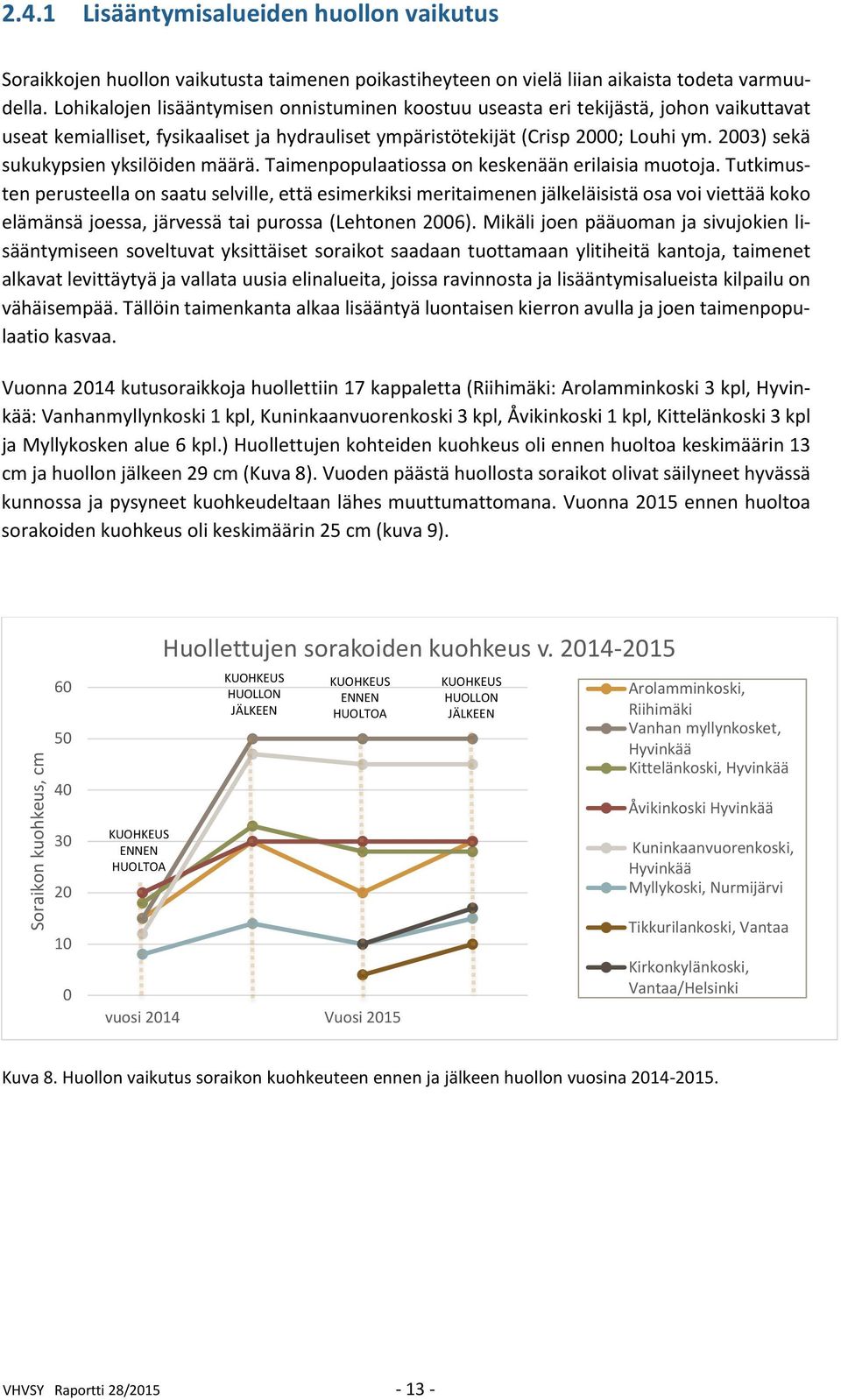 2003) sekä sukukypsien yksilöiden määrä. Taimenpopulaatiossa on keskenään erilaisia muotoja.