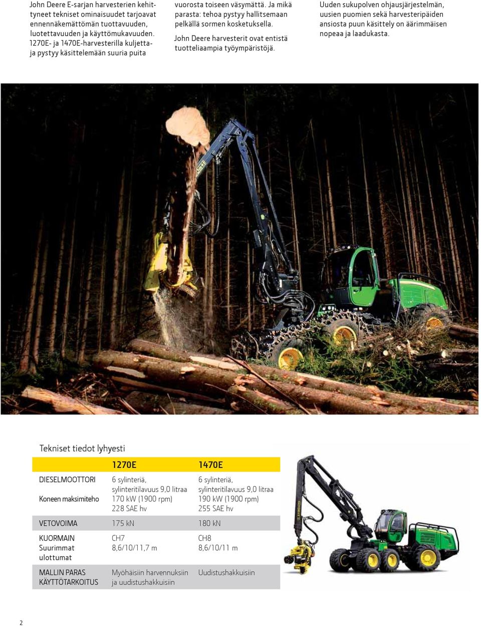 John Deere harvesterit ovat entistä tuotteliaampia työympäristöjä.