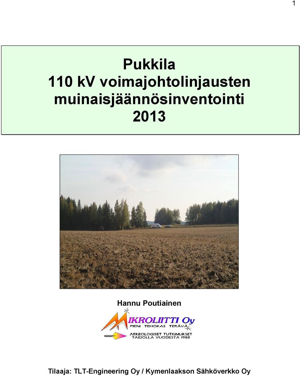 muinaisjäännösinventointi 2013