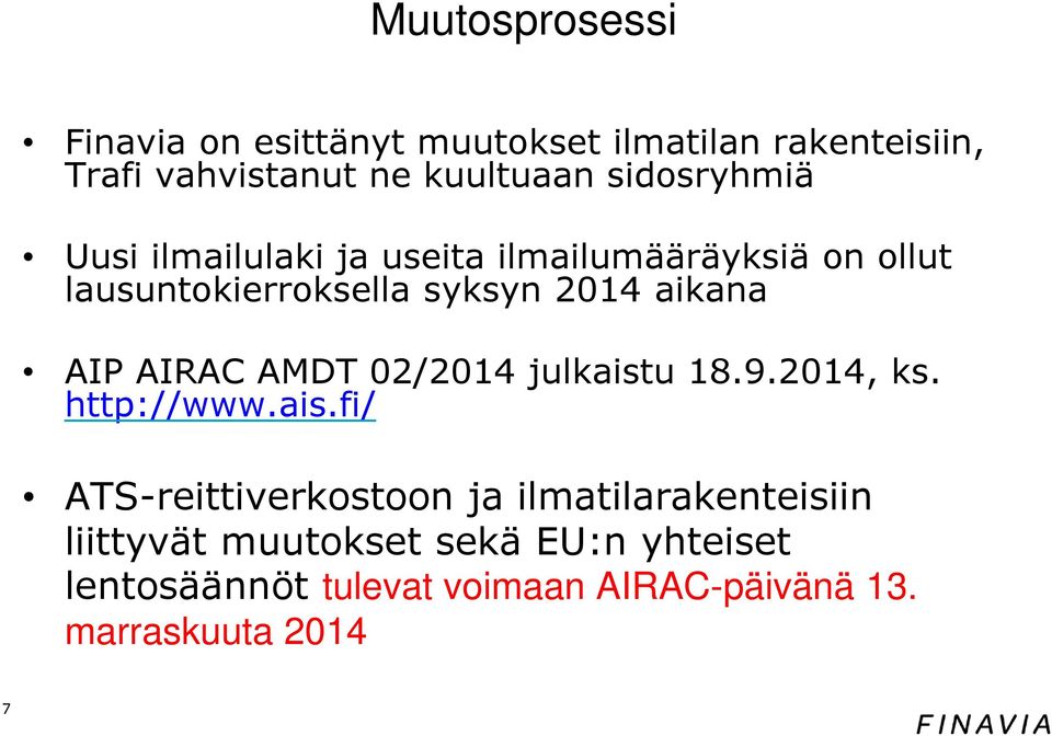 AIP AIRAC AMDT 02/2014 julkaist