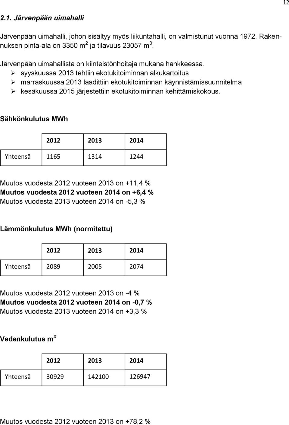 syyskuussa tehtiin ekotukitoiminnan alkukartoitus marraskuussa laadittiin ekotukitoiminnan käynnistämissuunnitelma kesäkuussa 2015 järjestettiin ekotukitoiminnan kehittämiskokous.