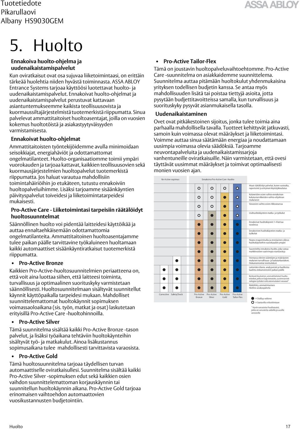 Ennakoivat huolto-ohjelmat ja uudenaikaistamispalvelut perustuvat kattavaan asiantuntemukseemme kaikista teollisuusovista ja kuormaussiltajärjestelmistä tuotemerkistä riippumatta.