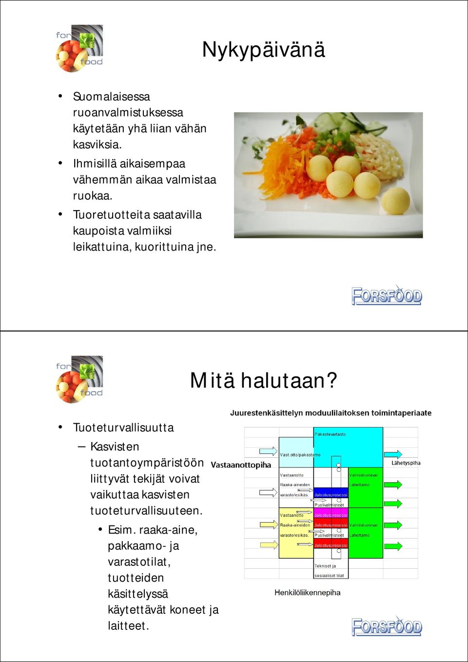 Tuoretuotteita saatavilla kaupoista valmiiksi leikattuina, kuorittuina jne. Mitä halutaan?