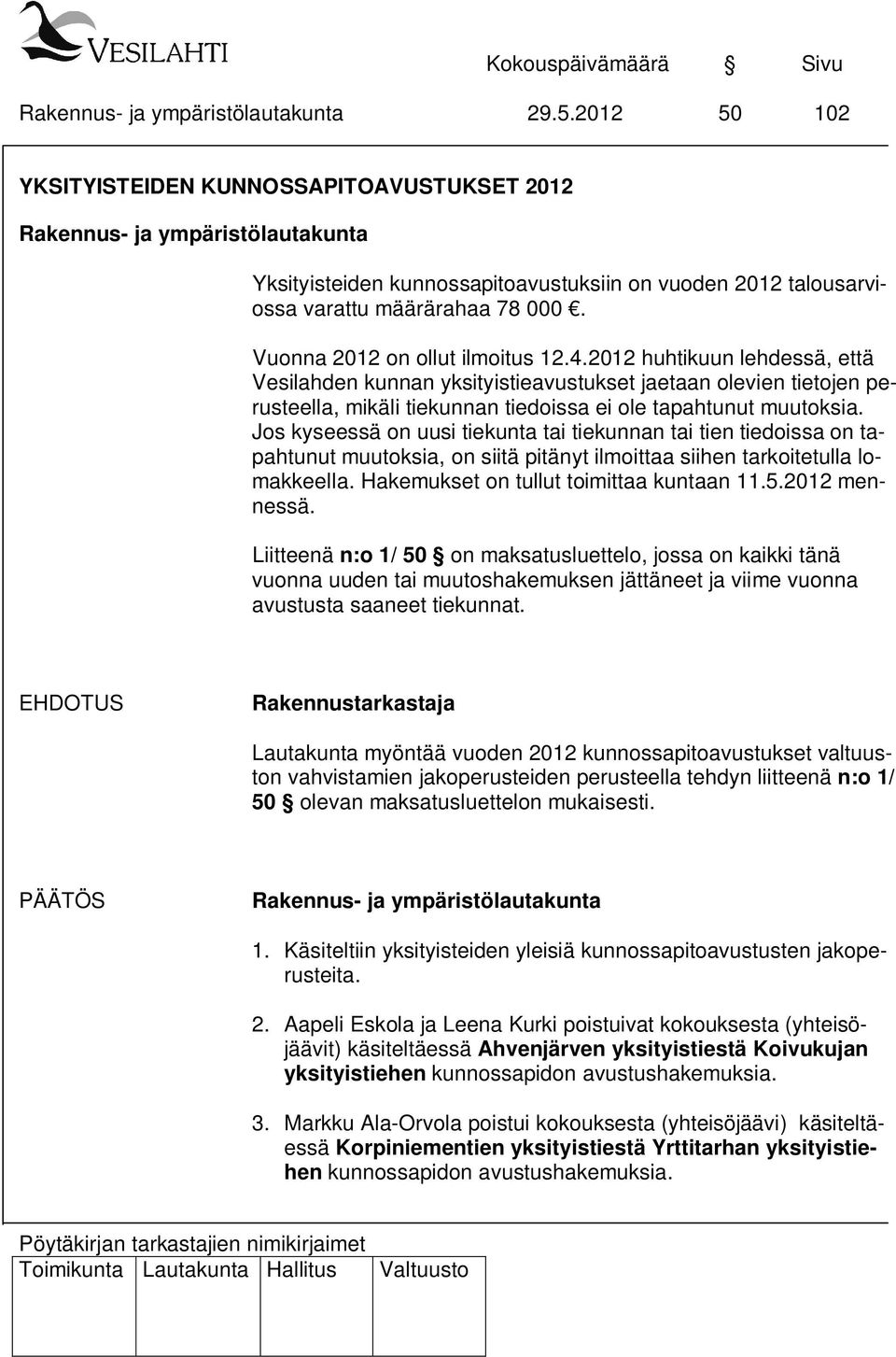 Jos kyseessä on uusi tiekunta tai tiekunnan tai tien tiedoissa on tapahtunut muutoksia, on siitä pitänyt ilmoittaa siihen tarkoitetulla lomakkeella. Hakemukset on tullut toimittaa kuntaan 11.5.