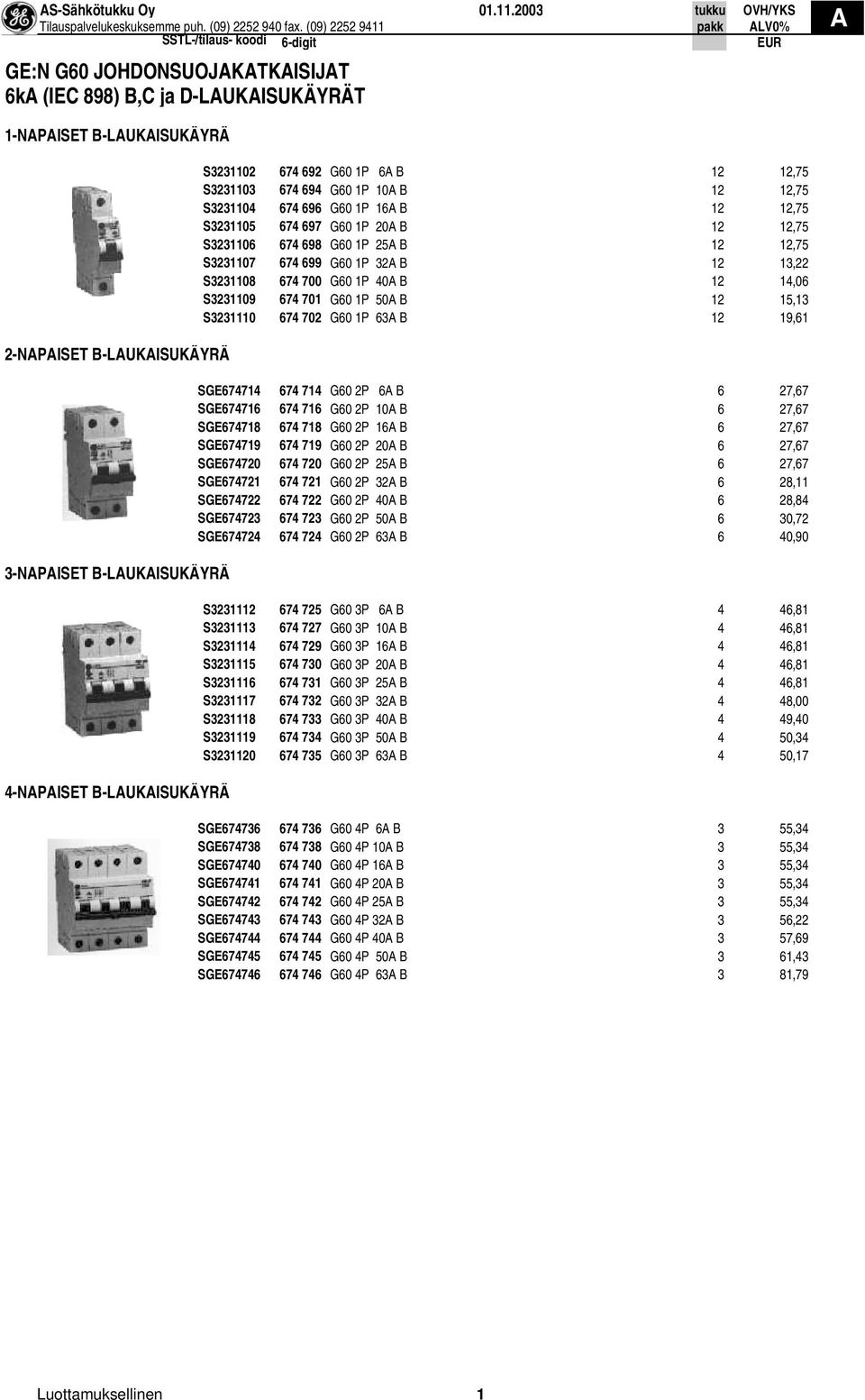 G60 1P 6 B 12 12,75 S3231103 674 694 G60 1P 10 B 12 12,75 S3231104 674 696 G60 1P 16 B 12 12,75 S3231105 674 697 G60 1P 20 B 12 12,75 S3231106 674 698 G60 1P 25 B 12 12,75 S3231107 674 699 G60 1P 32