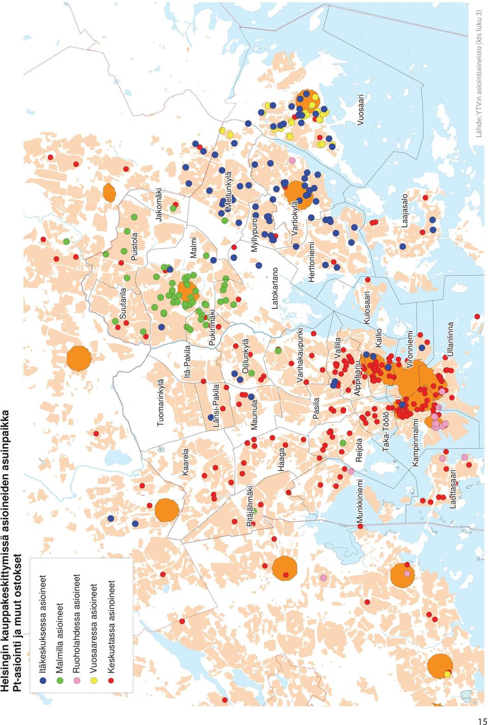 Ullanlinna Ullanlinna Vironniemi Vironniemi Kallio Kallio Vallila Vallila Vanhakaupunki Vanhakaupunki Oulunkylä Oulunkylä Pukinmäki Pukinmäki Itä-Pakila Itä-Pakila Alppiharju Alppiharju Länsi-Pakila