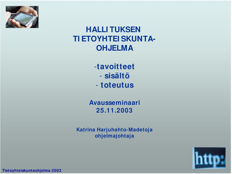 toteutus Avausseminaari 25.11.