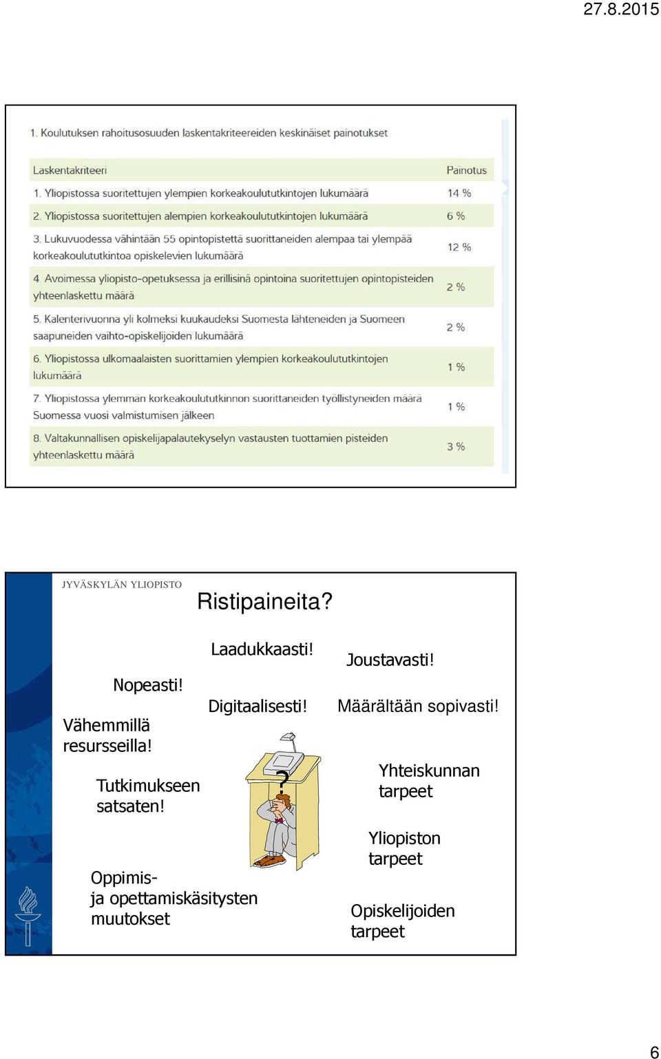 Oppimisja opettamiskäsitysten muutokset Laadukkaasti!