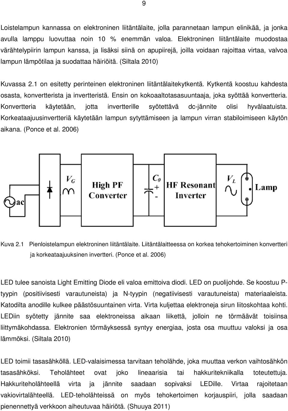 (Siltala 2010) Kuvassa 2.1 on esitetty perinteinen elektroninen liitäntälaitekytkentä. Kytkentä koostuu kahdesta osasta, konvertterista ja invertteristä.