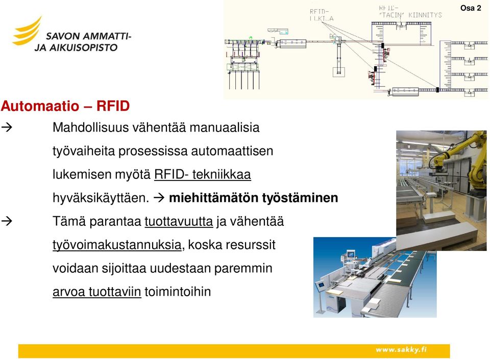 miehittämätön työstäminen Tämä parantaa tuottavuutta ja vähentää