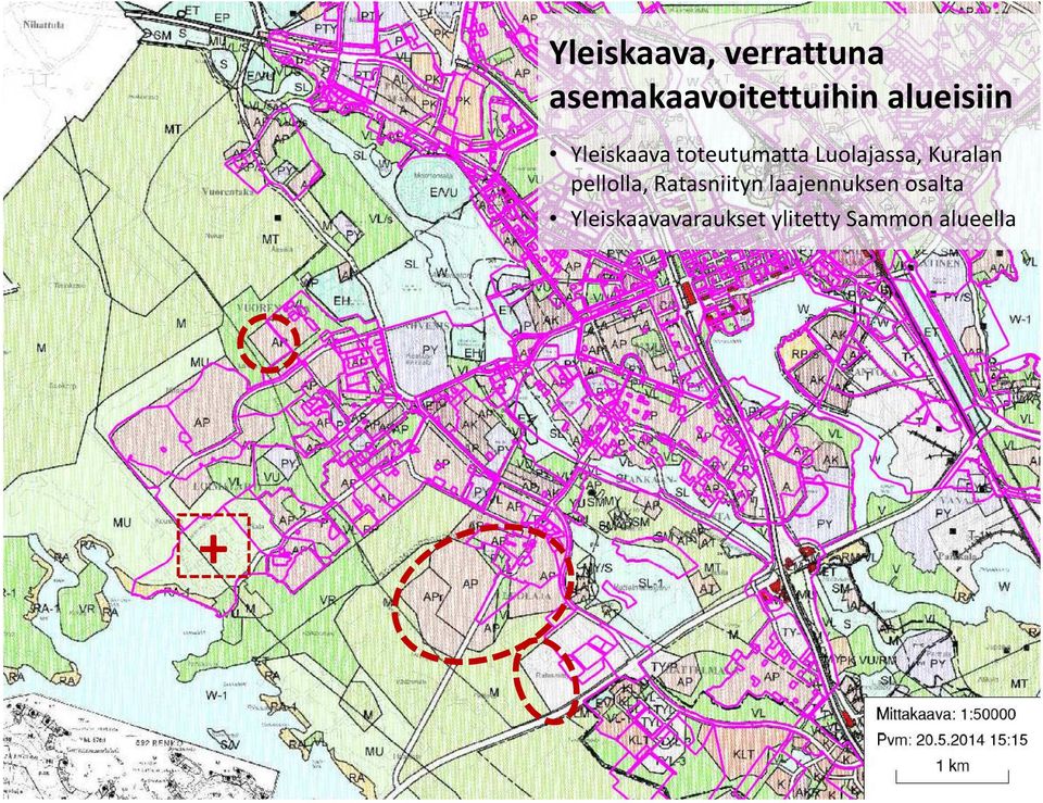 Kuralan pellolla, Ratasniityn laajennuksen