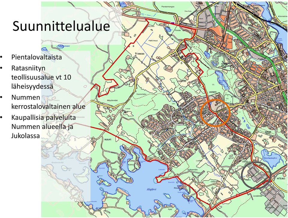 läheisyydessä Nummen kerrostalovaltainen