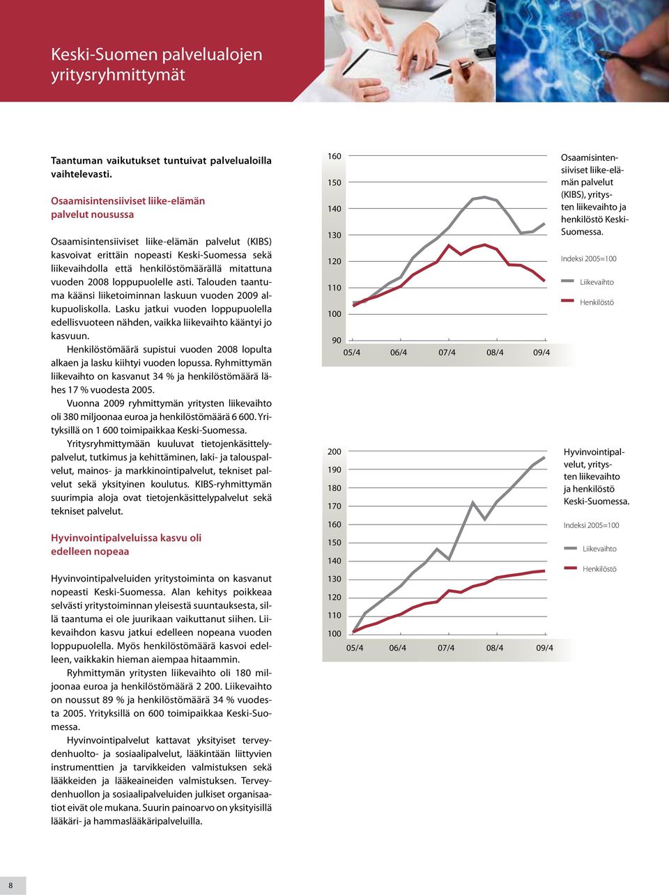 vuoden 2008 loppupuolelle asti. Talouden taantuma käänsi liiketoiminnan laskuun vuoden 2009 alkupuoliskolla.