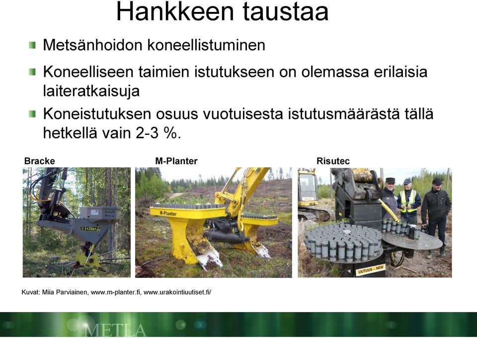 vuotuisesta istutusmäärästä tällä hetkellä vain 2-3 %.