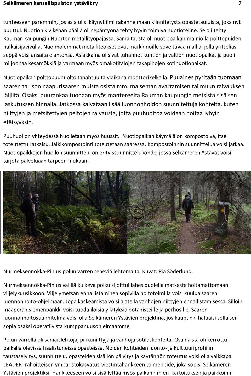 Sama tausta oli nuotiopaikan mainiolla polttopuiden halkaisijavivulla. Nuo molemmat metalliteokset ovat markkinoille soveltuvaa mallia, jolla yritteliäs seppä voisi ansaita elantonsa.