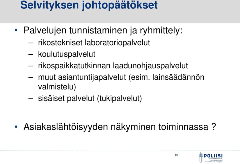 laadunohjauspalvelut muut asiantuntijapalvelut (esim.