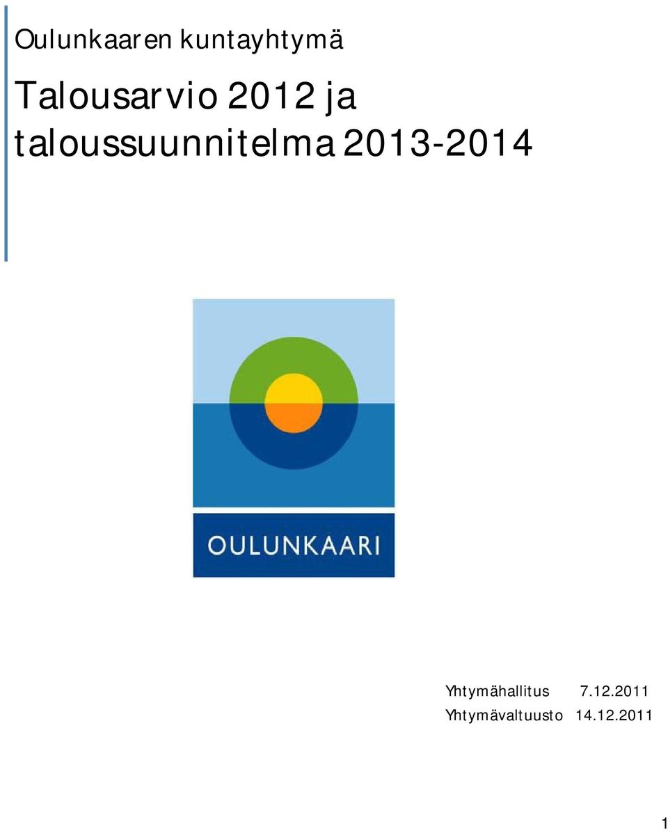 taloussuunnitelma 2013-2014