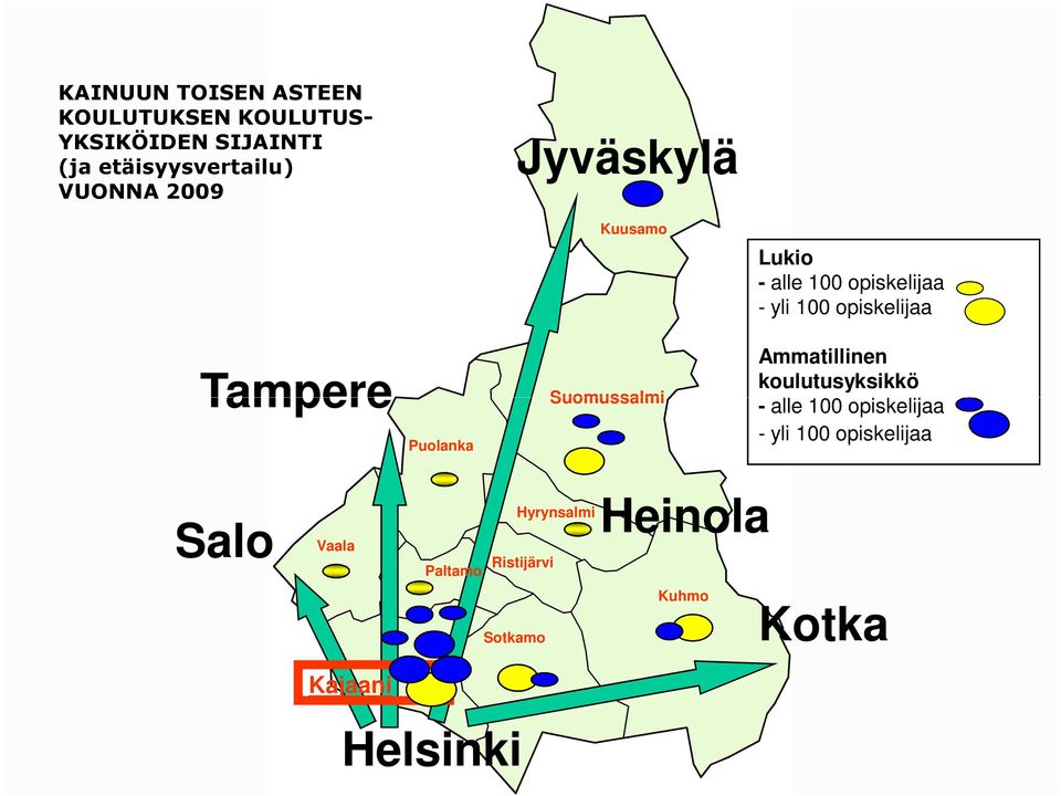 Puolanka Suomussalmi Ammatillinen koulutusyksikkö - alle 100 opiskelijaa - yli 100