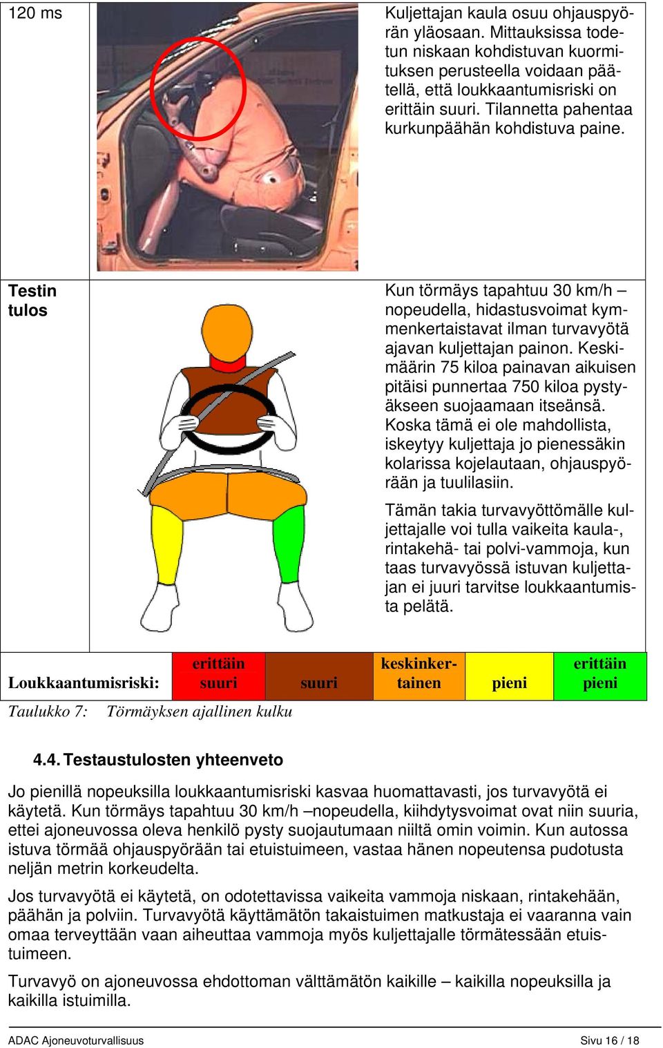 Keskimäärin 75 kiloa painavan aikuisen pitäisi punnertaa 750 kiloa pystyäkseen suojaamaan itseänsä.