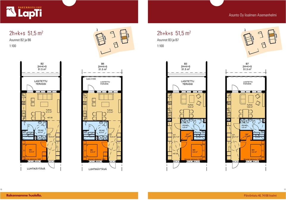 krs) 2h+k+s 5 ÄIVIÖNATU krs) 2h+k+s 5 ÄIVIÖNATU Asun Asun Asunnot B2 ja B6 Asunnot B3 ja B7 B2 2H++ B6 2H++ B2 2H++ TERAI kaide h1000 B6 2H++ ARVEE B3 2H++ B7 2H++ B3 2H++ TERAI TERAI