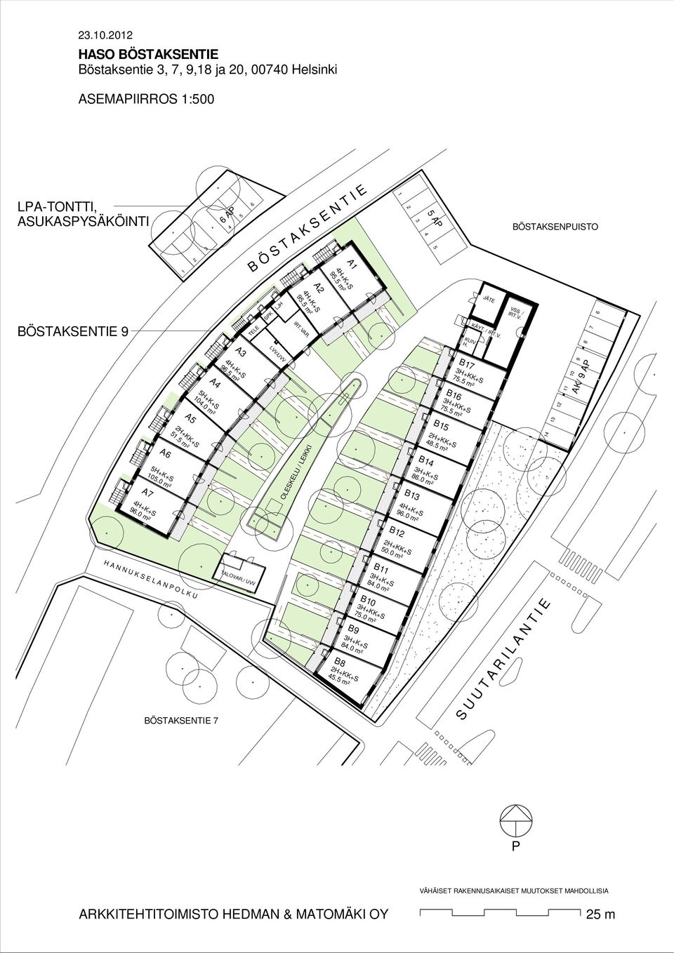 0 m² OLEELU / LEII H++ 86.0 m² 2H++ 48.² B16 UIV. H. B1 JÄTE ÄYT. / IRT.V. V / IRT.V. A/ A 14 1 12 11 10 8 6 A6 A B14 B1 4H++ 6.0 m² 4H++ 6.0 m² B12 2H++ 50.