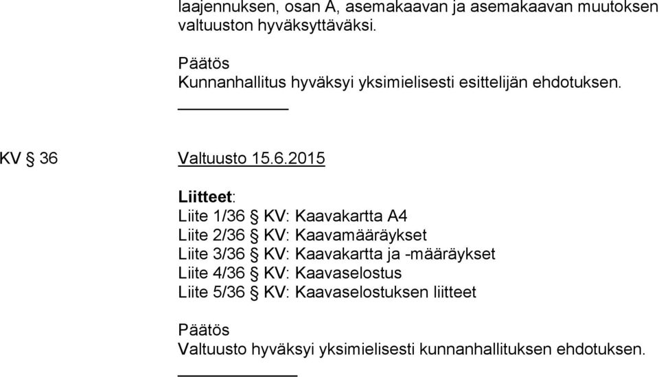 Valtuusto 15.6.