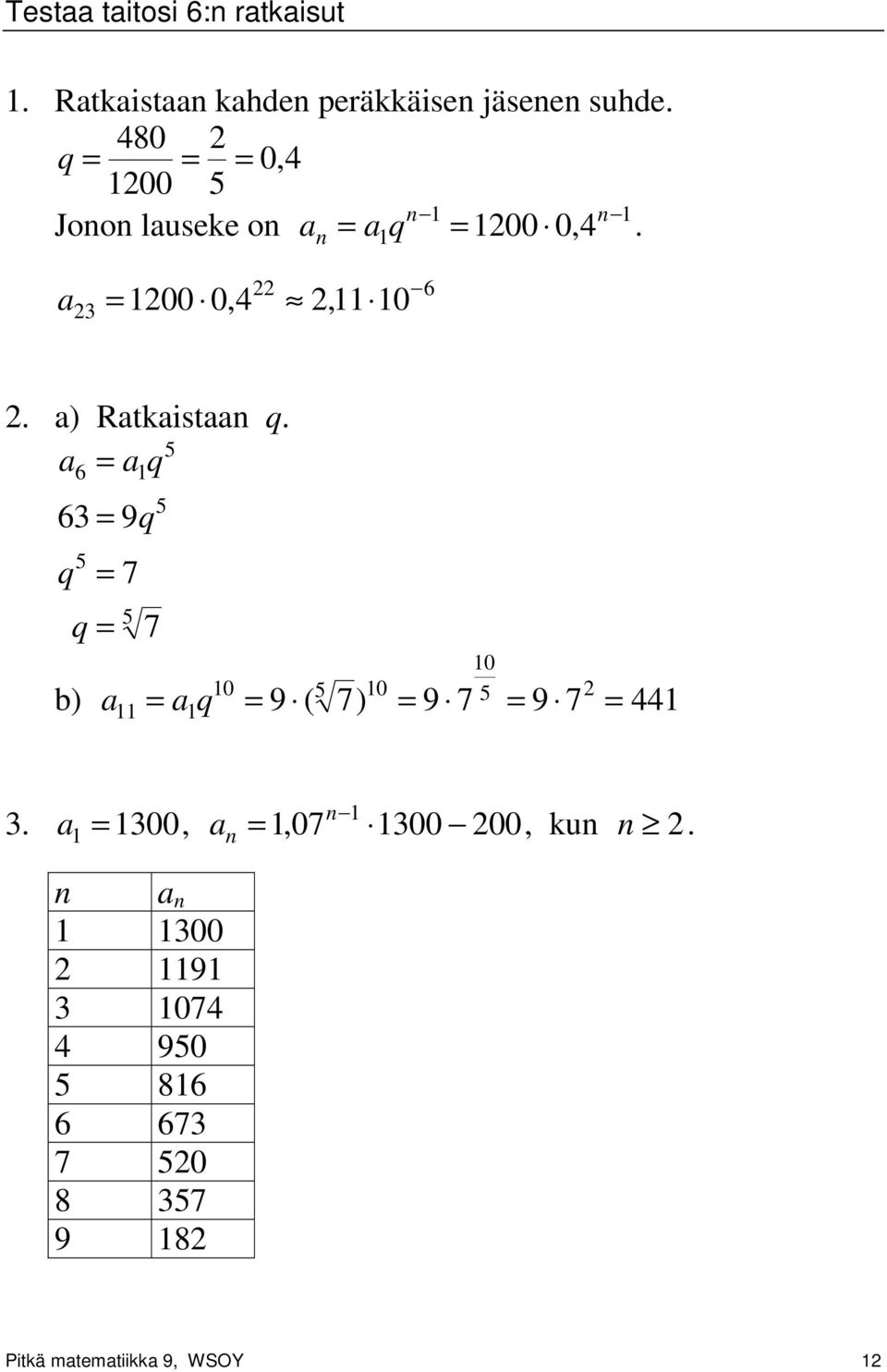 a) Ratkaistaan q.