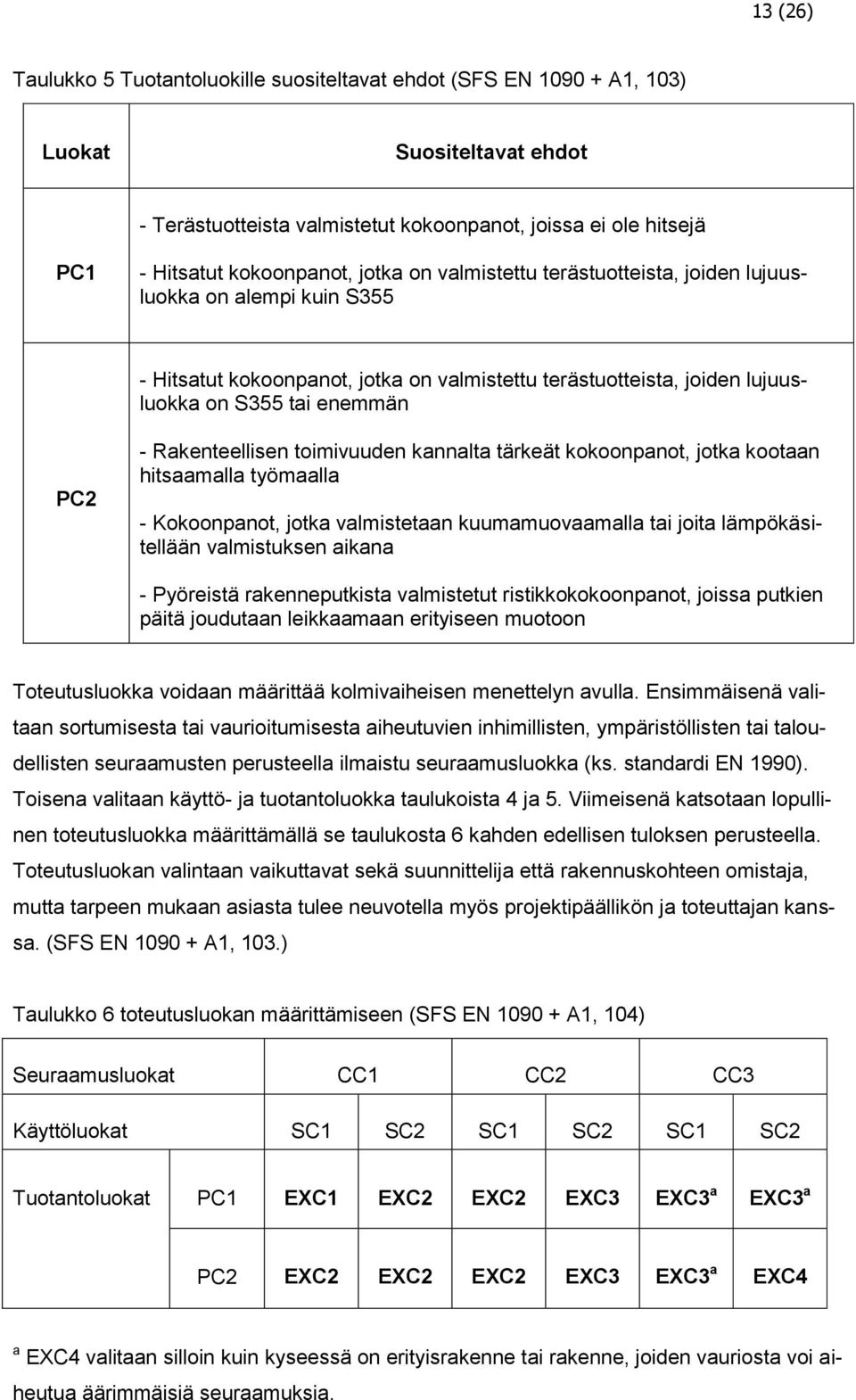 Rakenteellisen toimivuuden kannalta tärkeät kokoonpanot, jotka kootaan hitsaamalla työmaalla - Kokoonpanot, jotka valmistetaan kuumamuovaamalla tai joita lämpökäsitellään valmistuksen aikana -