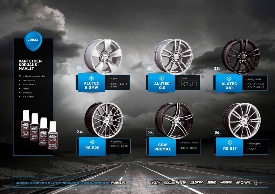 e bmw >> 8,5x18 x10 >> 7,5x17 x10 >> racing musta >> 7,5x17