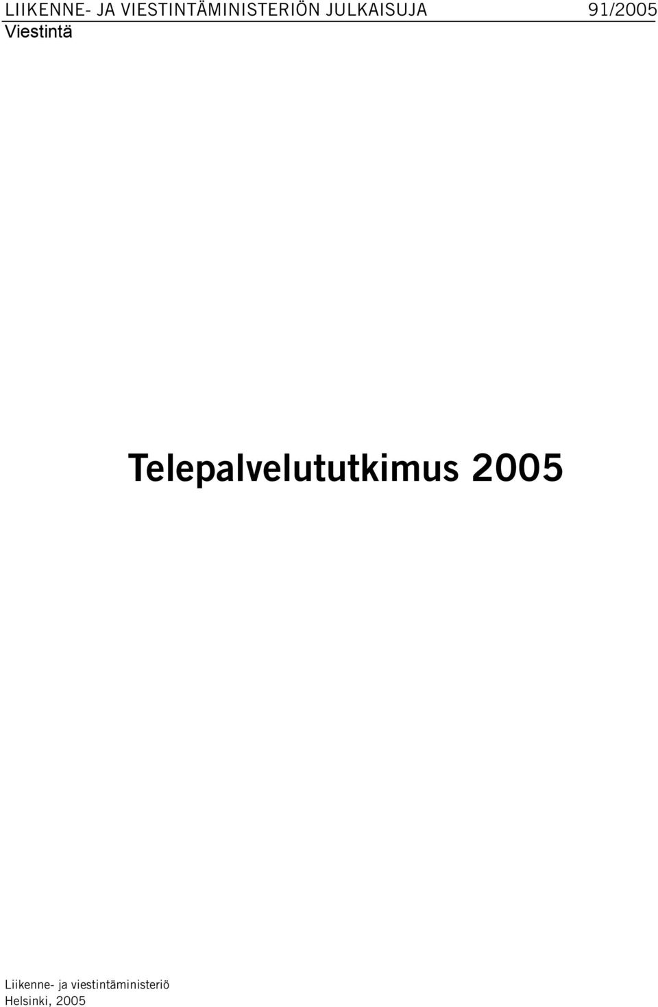 Telepalvelututkimus 2005