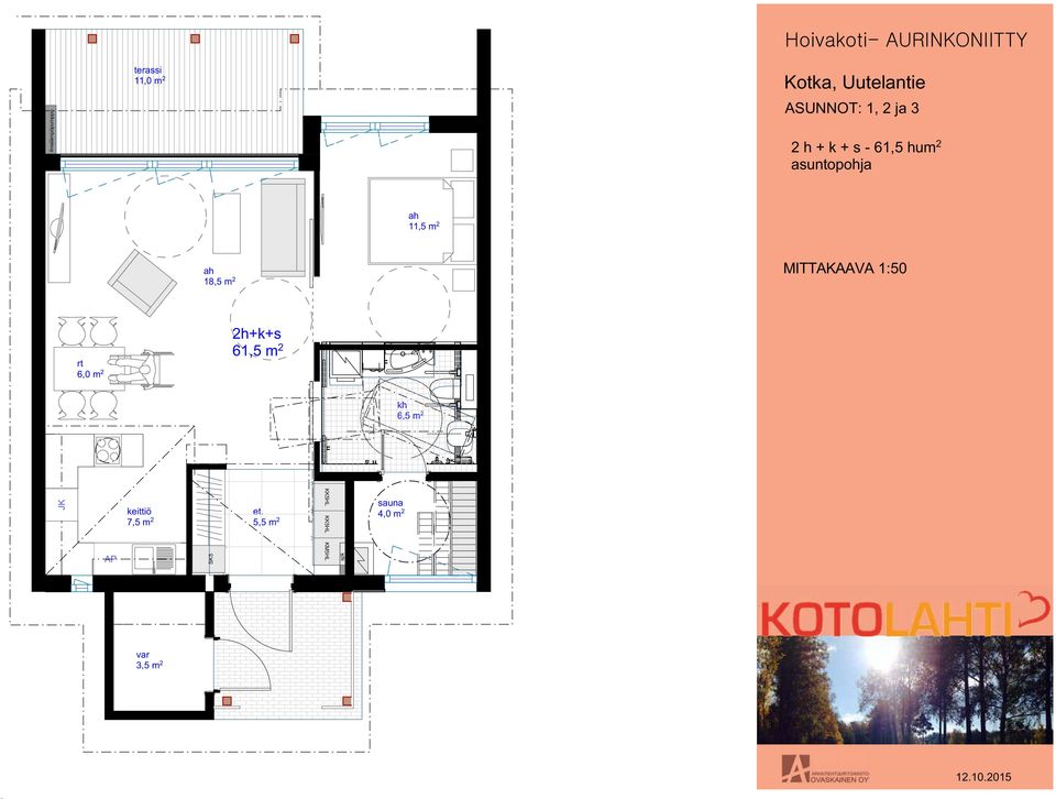 6,5 m2 kynnyskaivo KM5HL KM5HL sauna