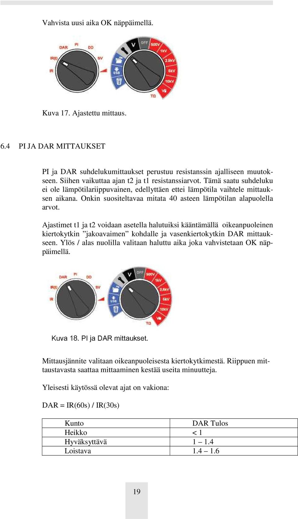 Onkin suositeltavaa mitata 40 asteen lämpötilan alapuolella arvot.